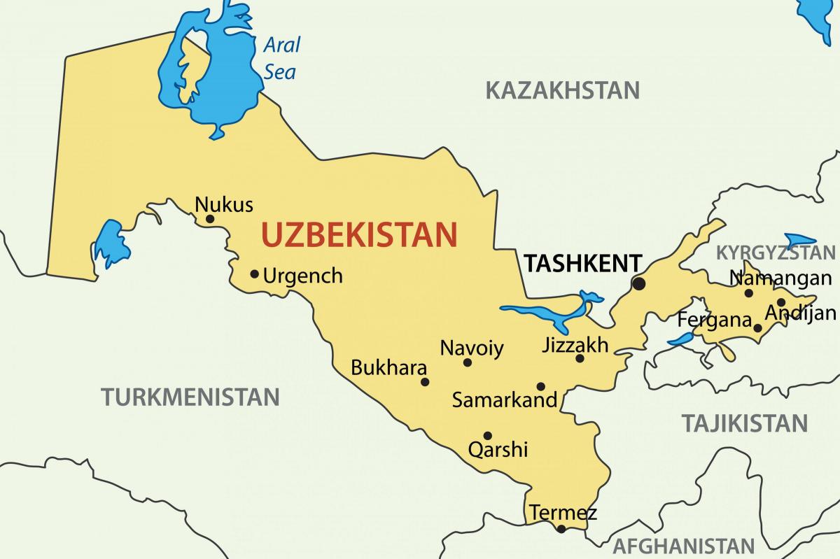 kabisera ng Uzbekistan mapa